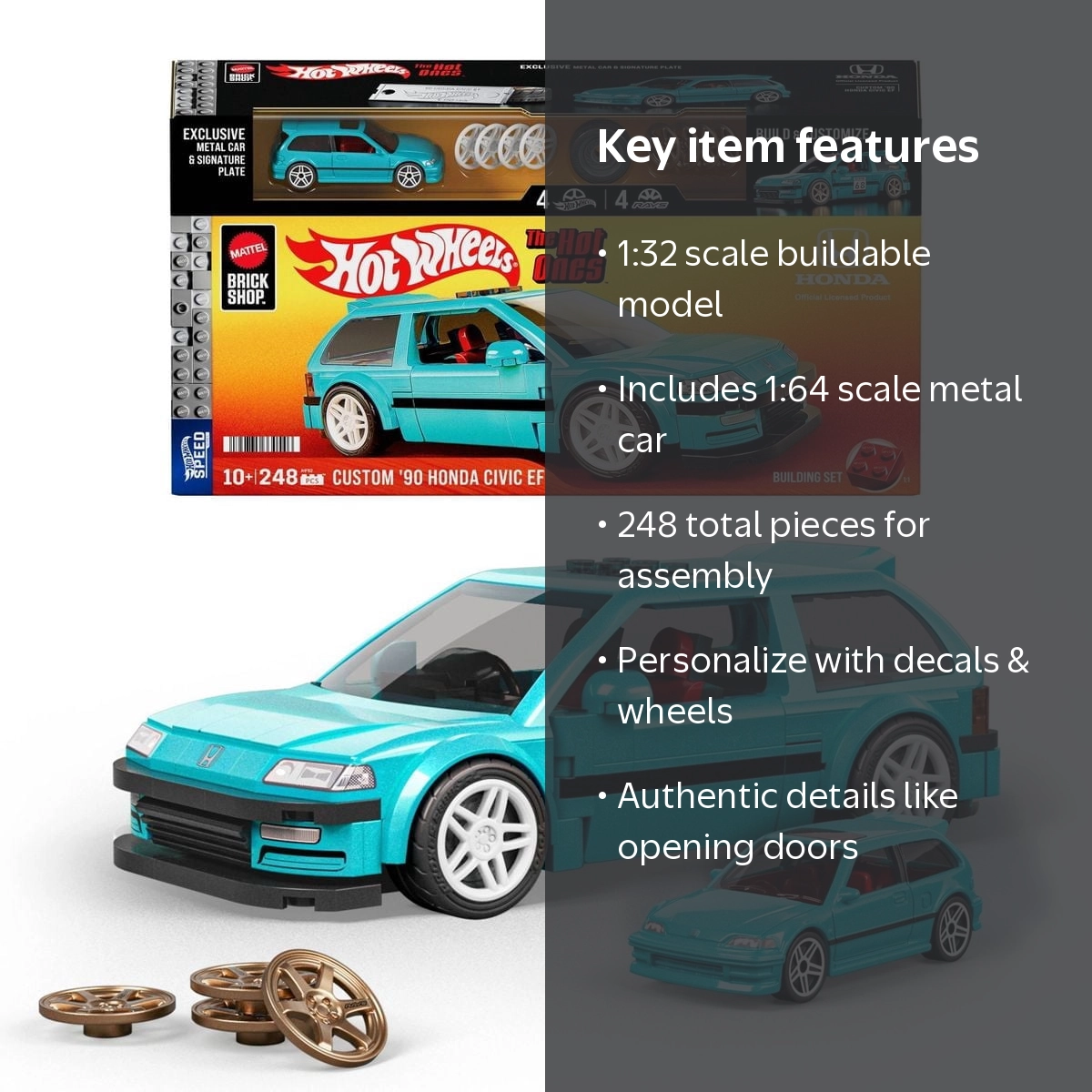 Mattel Brick Shop Hot Wheels Speed Series Honda - Walmart.com