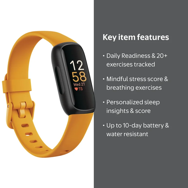 Google Fitbit, Health and Fitness Tracker, Sleep Stress Heart