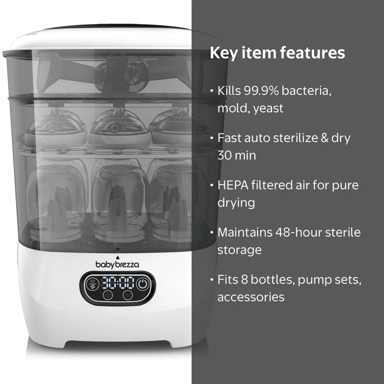 Baby Brezza Advanced Bottle Sterilizer, Steamer & Dryer, Universal