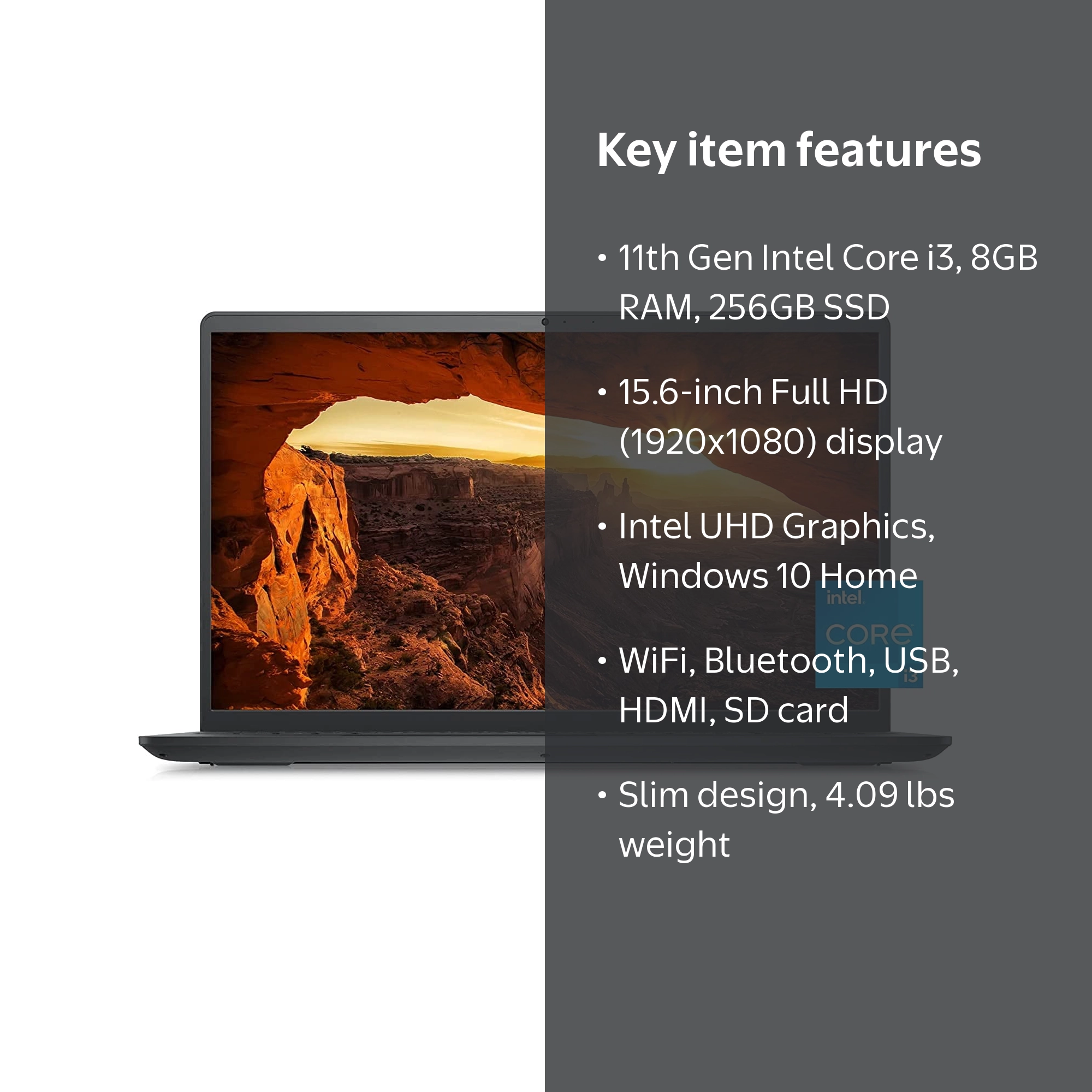 Dell Inspiron 15 3000 Laptop, 15.6