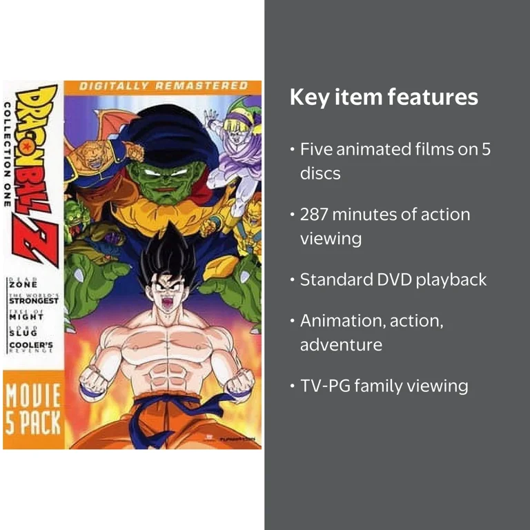 Sony, Dragon Ball Z-Movie Pack #1, Movies 1-5 DVD including 5-disc