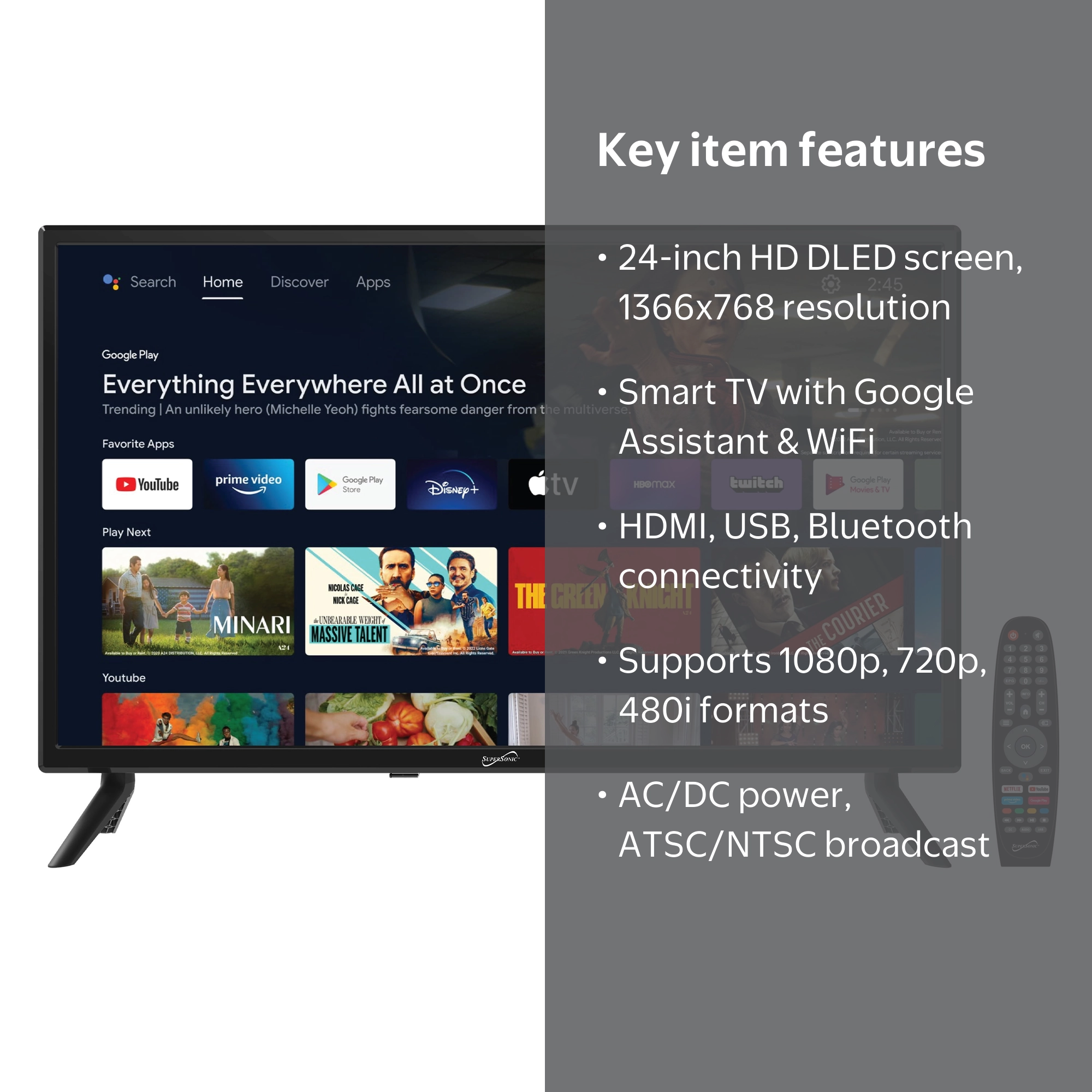 てれび Chromecast 内蔵済みのスマートテレビを、ジェネリック家電ブランド