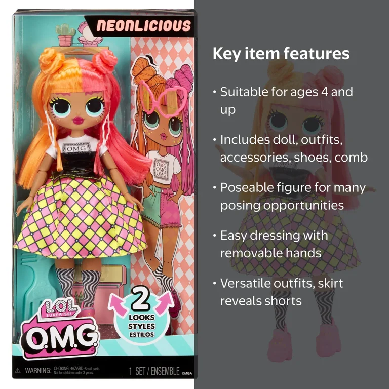 LOL Surprise OMG Neonlicious Fashion Doll with Fashions and