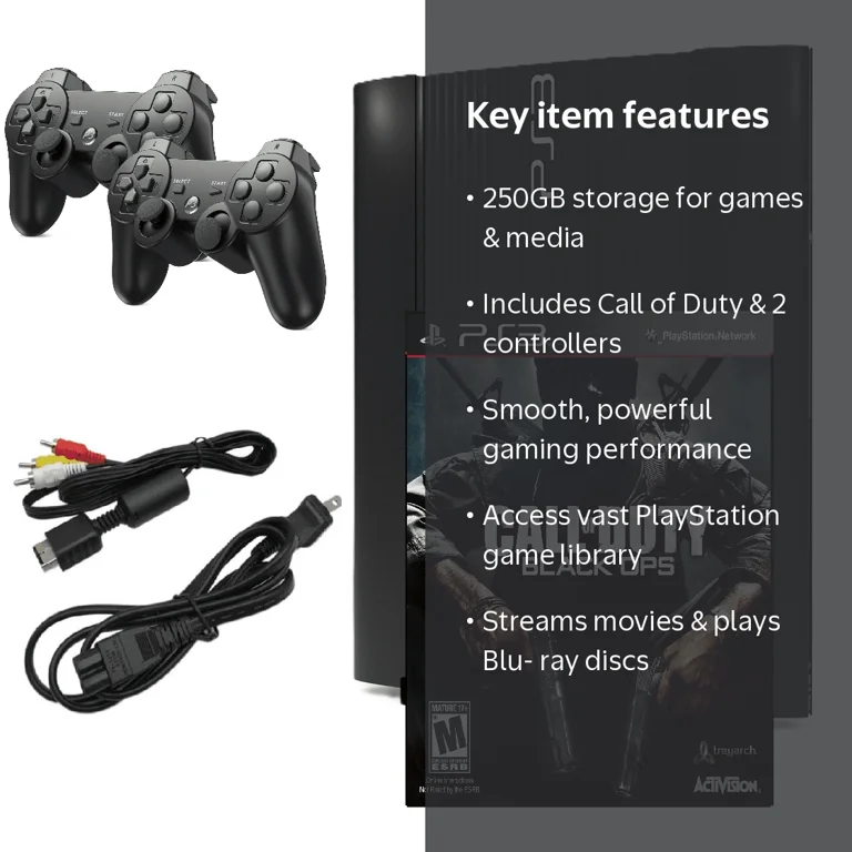 Restored Sony Playstation 3 PS3 Console Super Slim 250GB Black