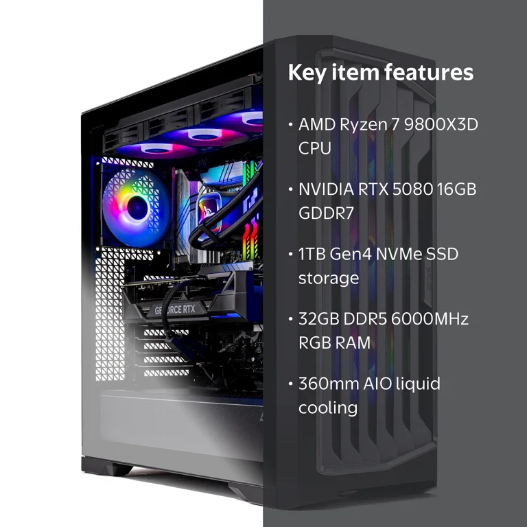 Skytech Legacy Gaming PC Desktop AMD Ryzen 7 9800X3D NVIDIA