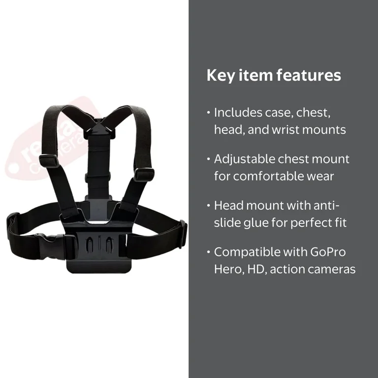 Action Camera Accessory Kit for GoPro Hero 8 7 6 5 4 3+ & Other