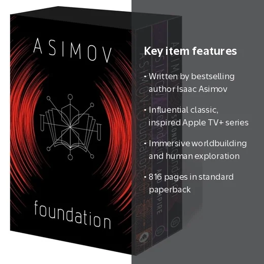 Isaac Asimov Foundation Trilogy Boxed Set, 3-Book Paperback