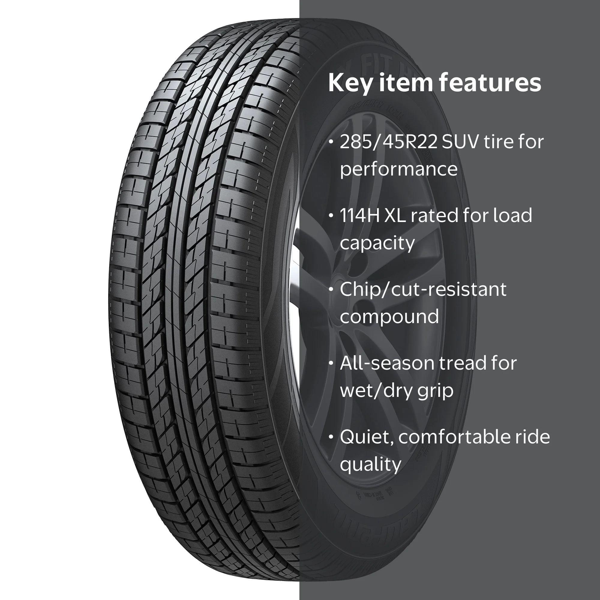 285/45R22XL 114H LAUF X FIT HP LA41 BW - Walmart.com