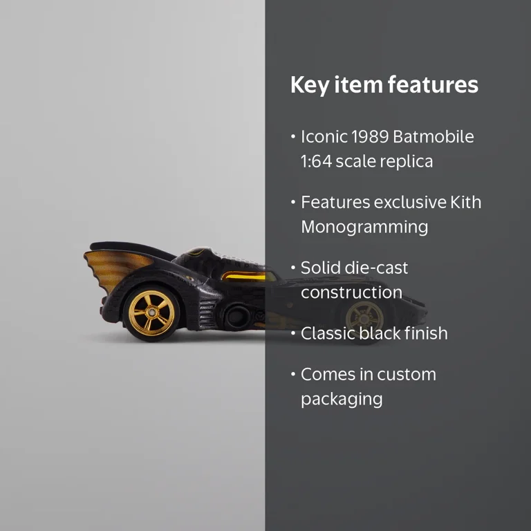 Batman | Kith for Hot Wheels 1989 Batmobile - Walmart.com