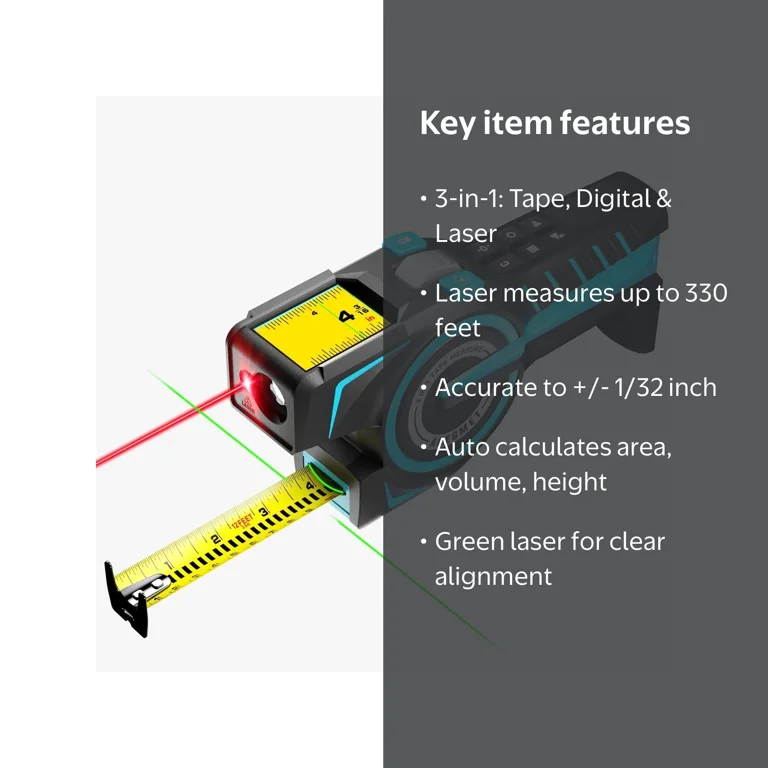 Mileseey Digital Laser Tape Measure DTX10 3-in-1 330Ft - Walmart.com