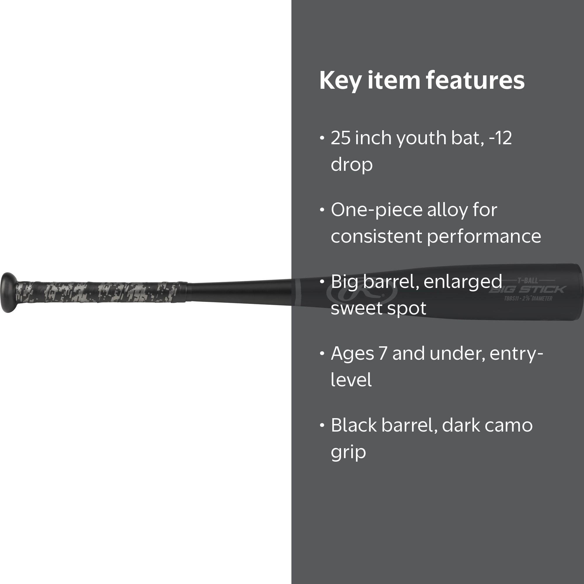 Rawlings Bigstick Youth T-Ball Bat, 25