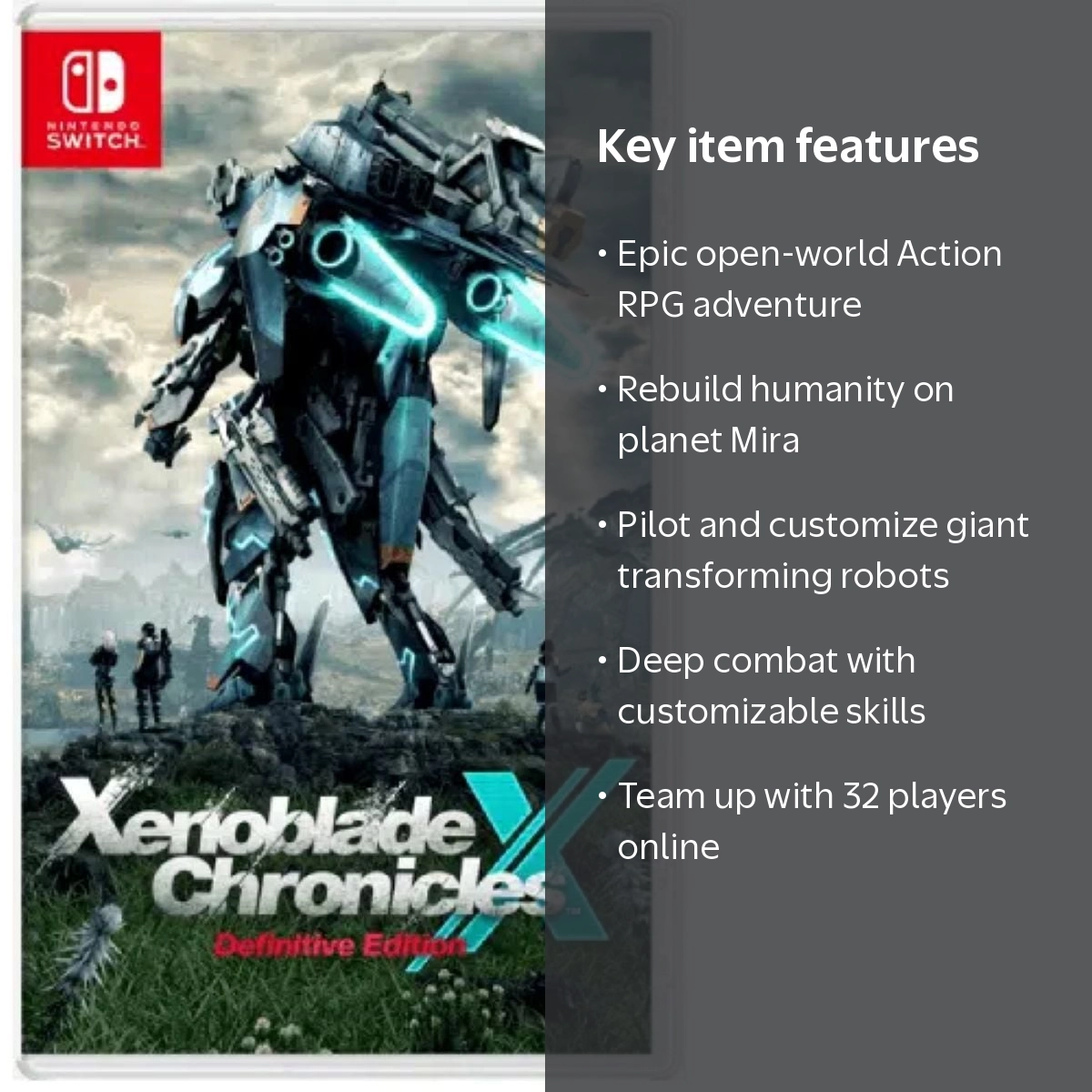 Xenoblade Chronicles X: Definitive Edition for Switch, Region Free