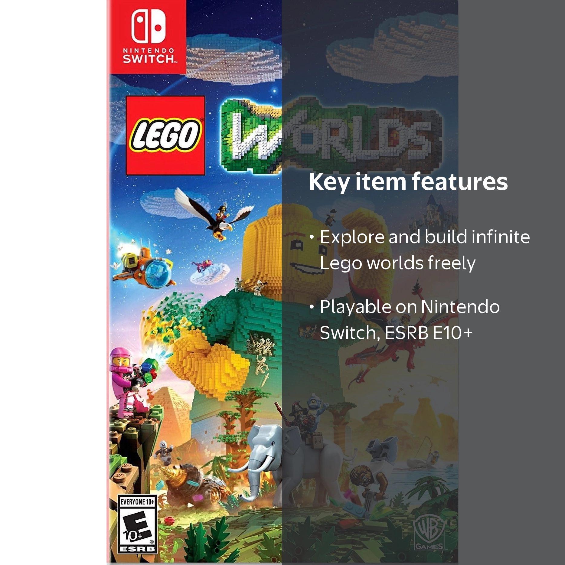 Free Shipping! Warner Bros LEGO Worlds Nintendo Switch open