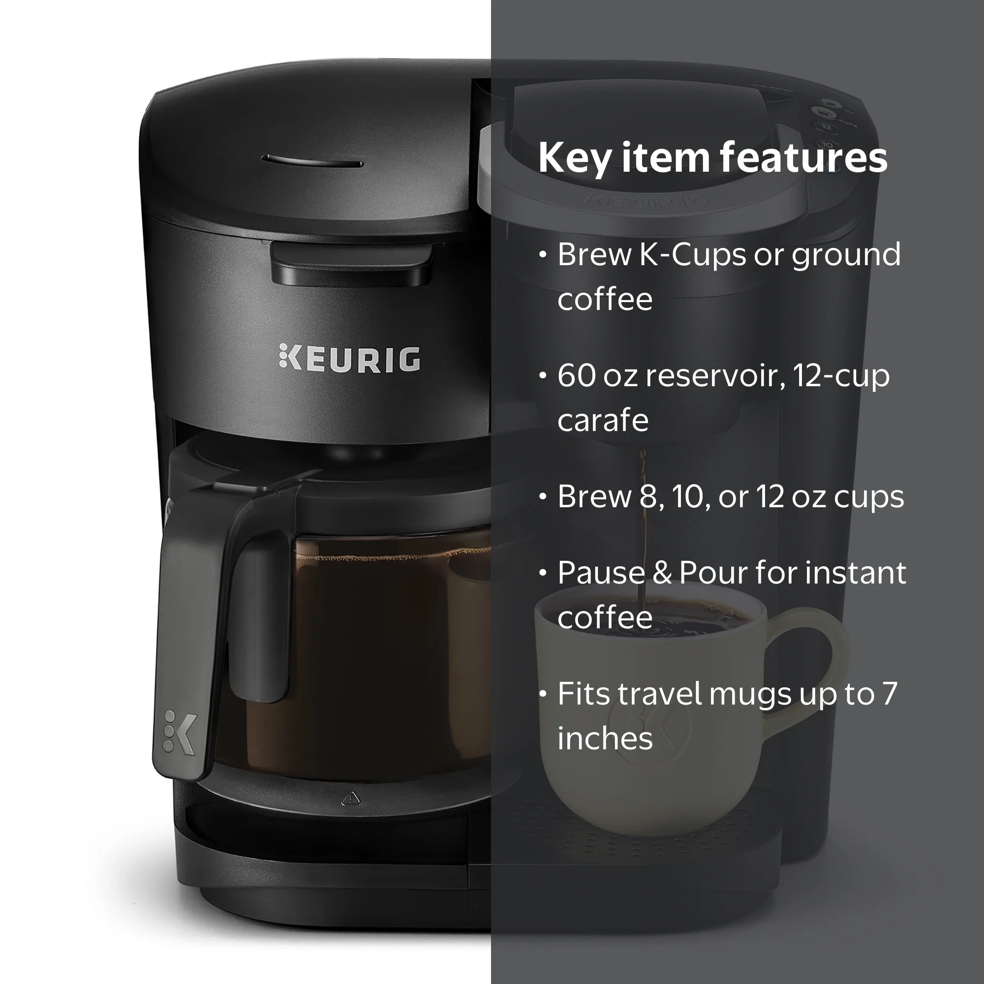 Keurig K-Duo Essentials Single-Serve & Carafe K-Cup Pod Coffee