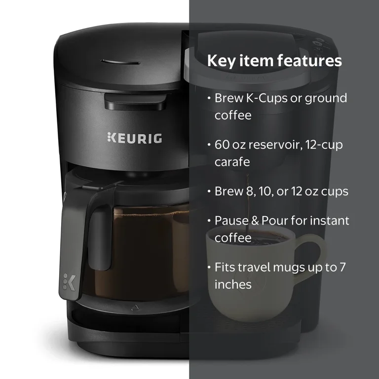 Keurig K-Duo Essentials Single-Serve & Carafe K-Cup Pod Coffee