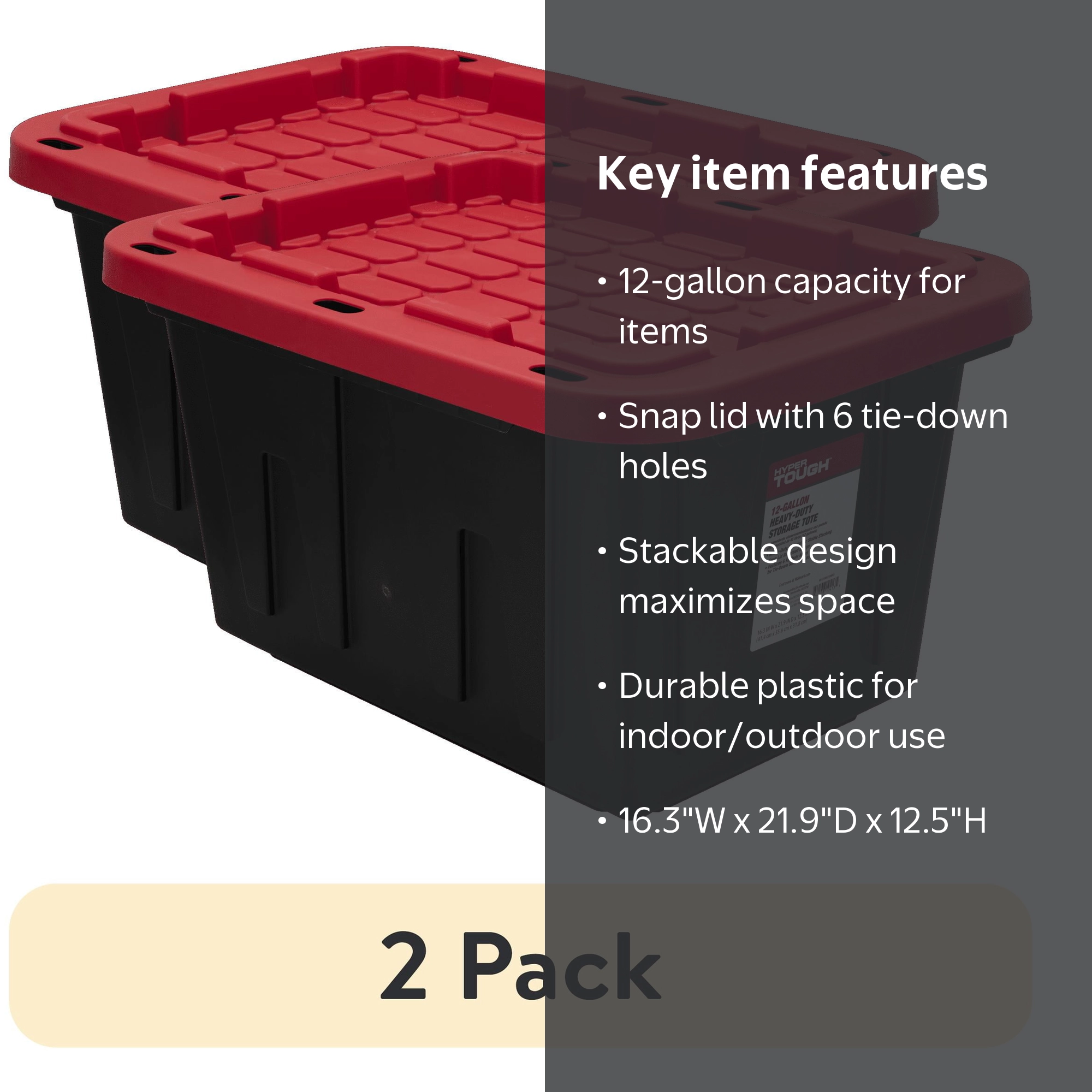 Hyper Tough 12G Bin (2) | Lockable storage chests - Walmart