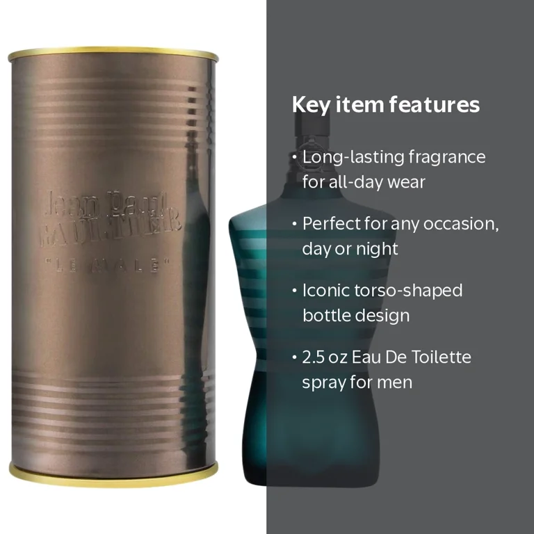 Jean Paul Gaultier Le Male Eau De Toilette Spray, Iconic Men's