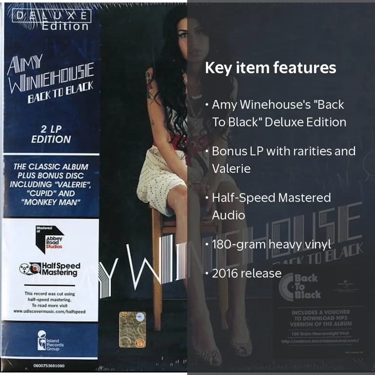 Amy Winehouse, Back To Black, Deluxe Edition Vinyl, Half-Speed