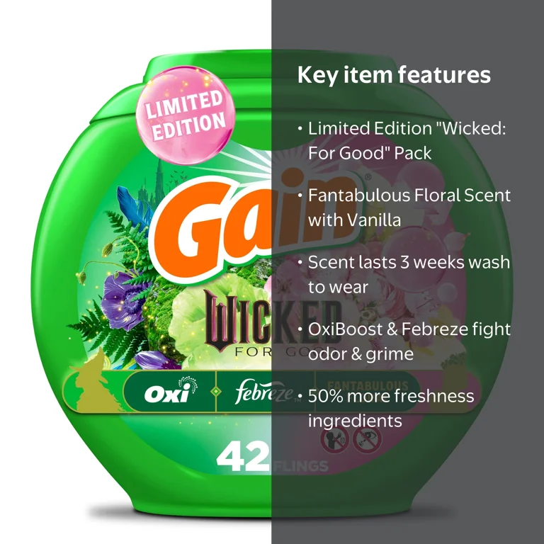 Gain, Laundry Flings, 42 ct, Fantabulous Floral Scent - Walmart.com