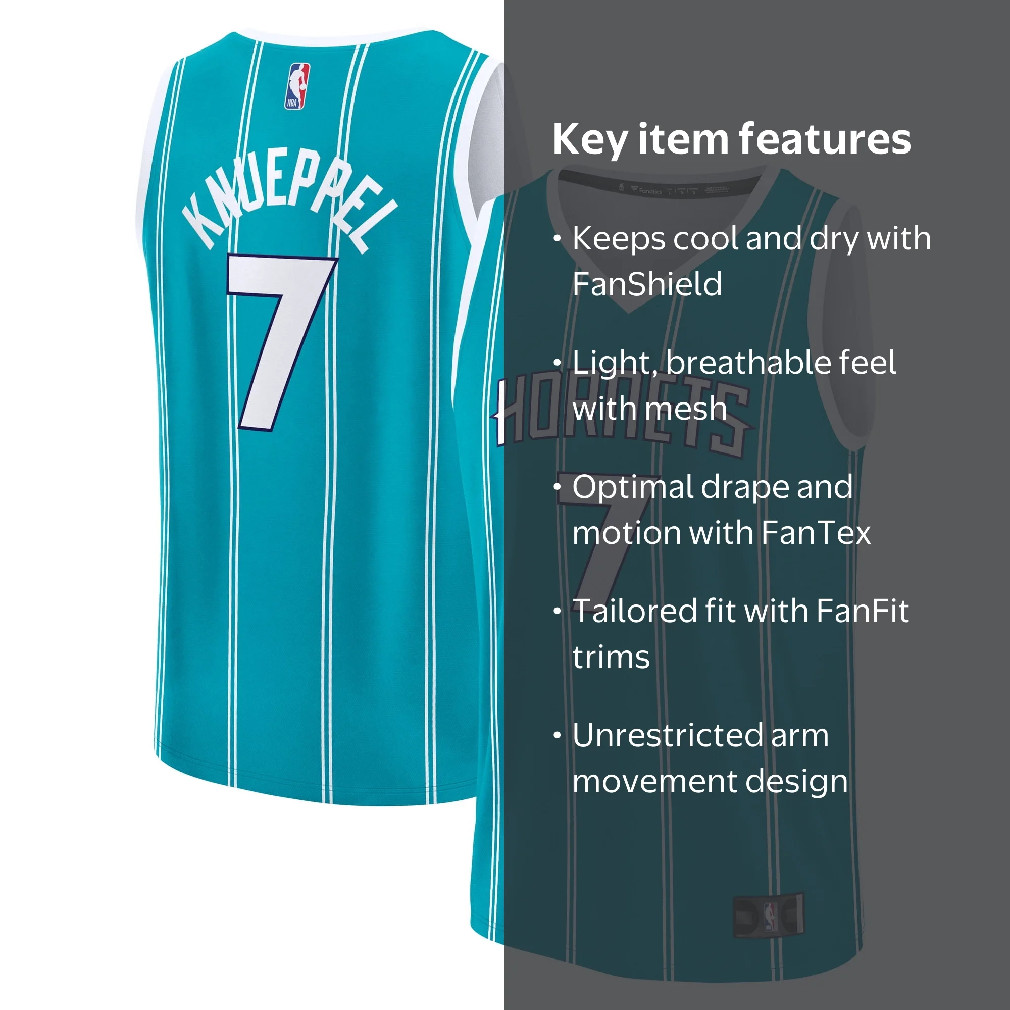 Youth Fanatics Kon Knueppel Teal Charlotte Hornets 2025 NBA Draft First  Round Pick Fast Break Replica Jersey - Icon - Walmart.com