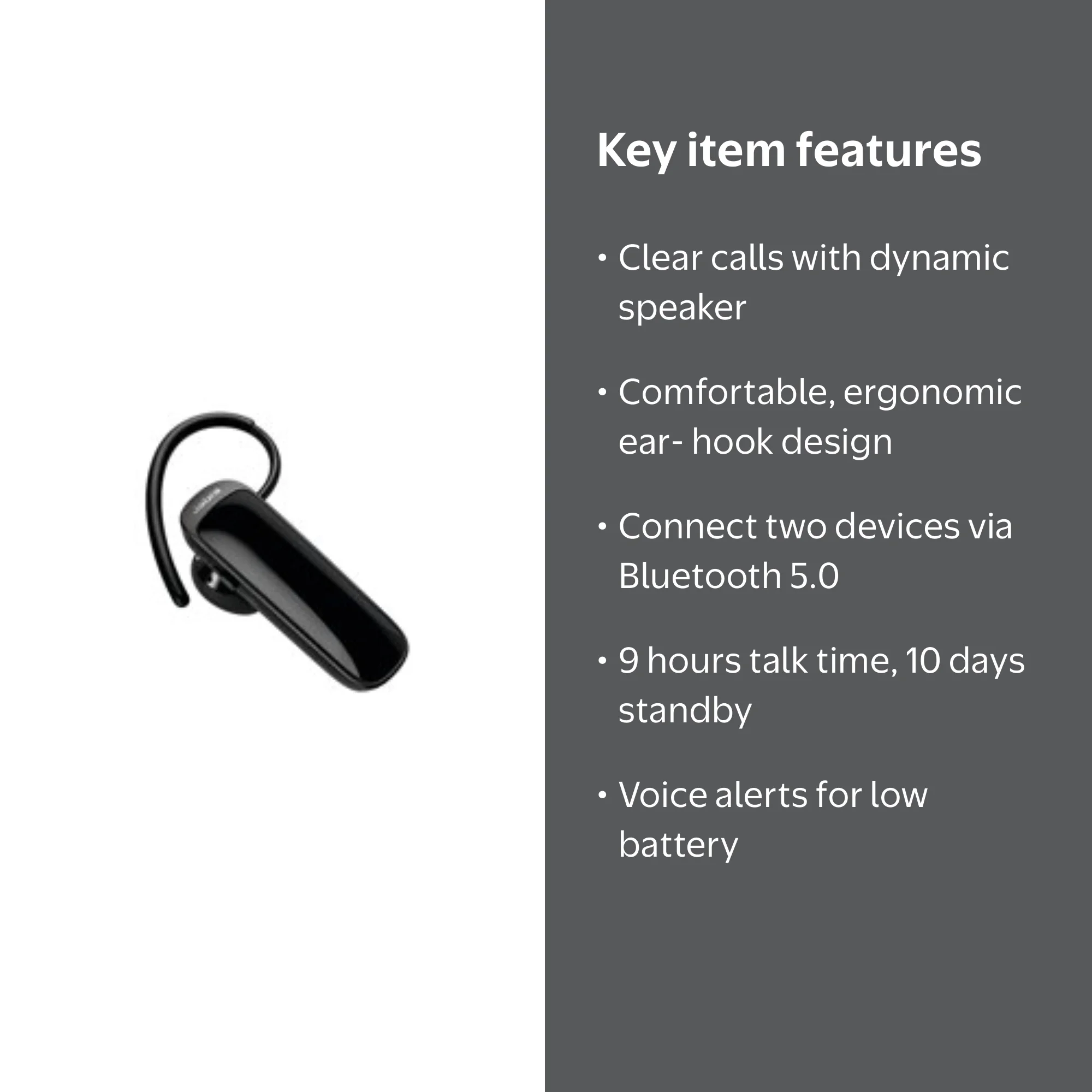 Jabra Talk 25 SE Mono Bluetooth Headset, Wireless Single Ear w