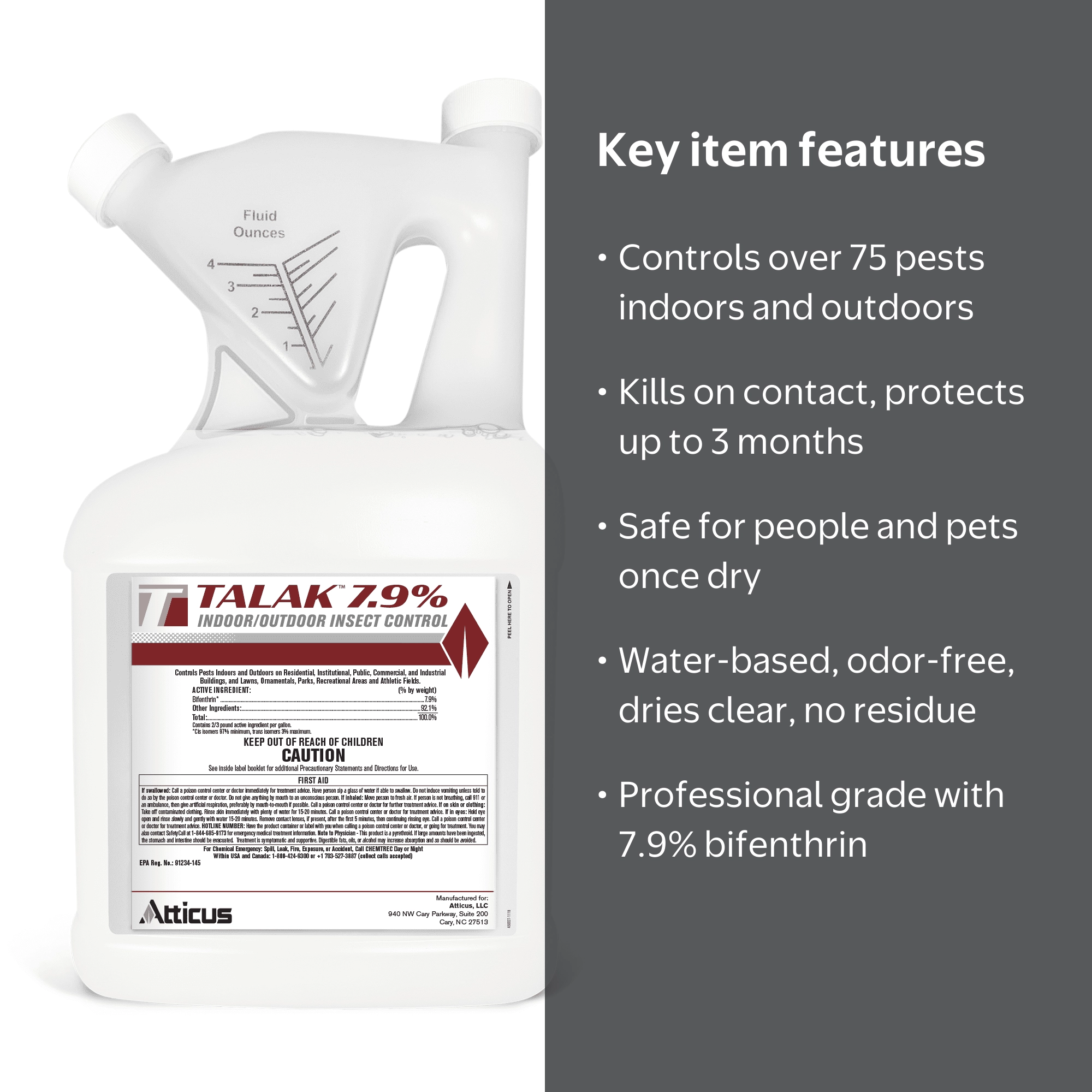 Atticus, Indoor/Outdoor Insect Control, Talak 7.9% F, 1 gal