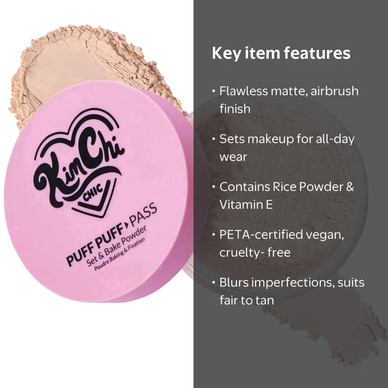 KimChiChic Beauty Puff Pass Loose Setting Powder, 0.70 oz
