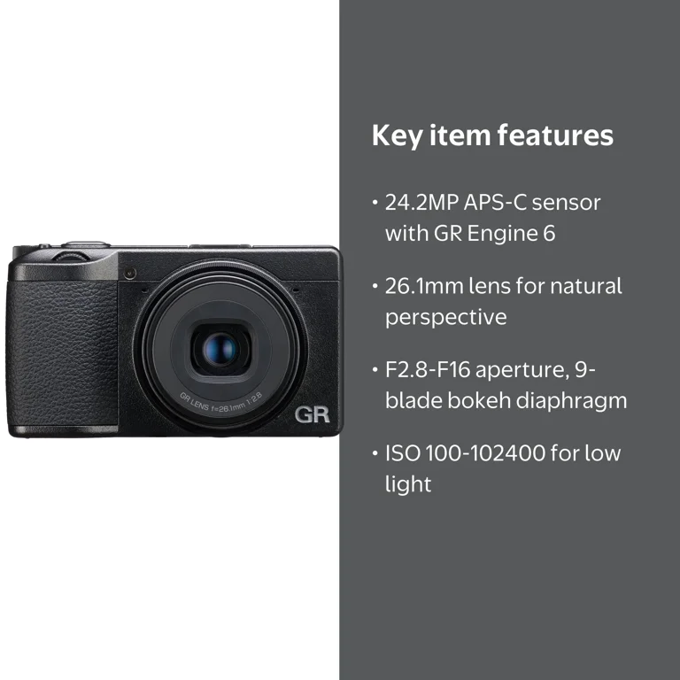 Ricoh GR IIIx HDF Digital Camera - Walmart.com