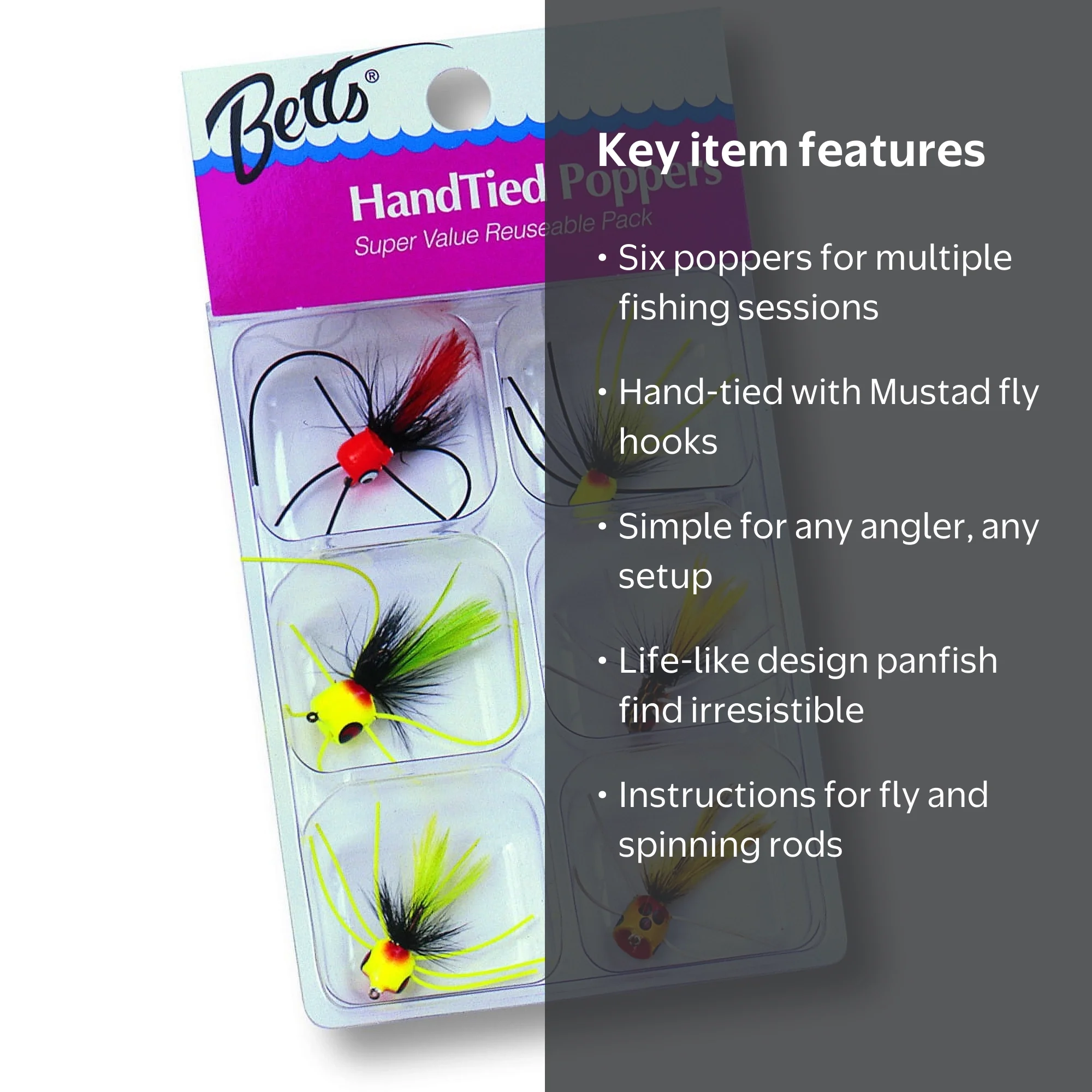 betts ice fishing lures for Bass Perch Walleye Pike The Betts Bass Bug Popper uses a properly cut head to produce loud popping noises with plenty of bubbles and gurgles that make calm waters explode with top Betts 108-1 Pop-N-Stripe : Fishing