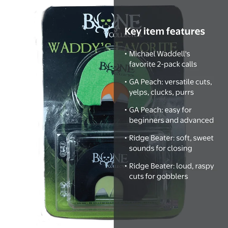 Bone Collector Game Calls - Waddy's Favorite 2 Pack Turkey Mouth