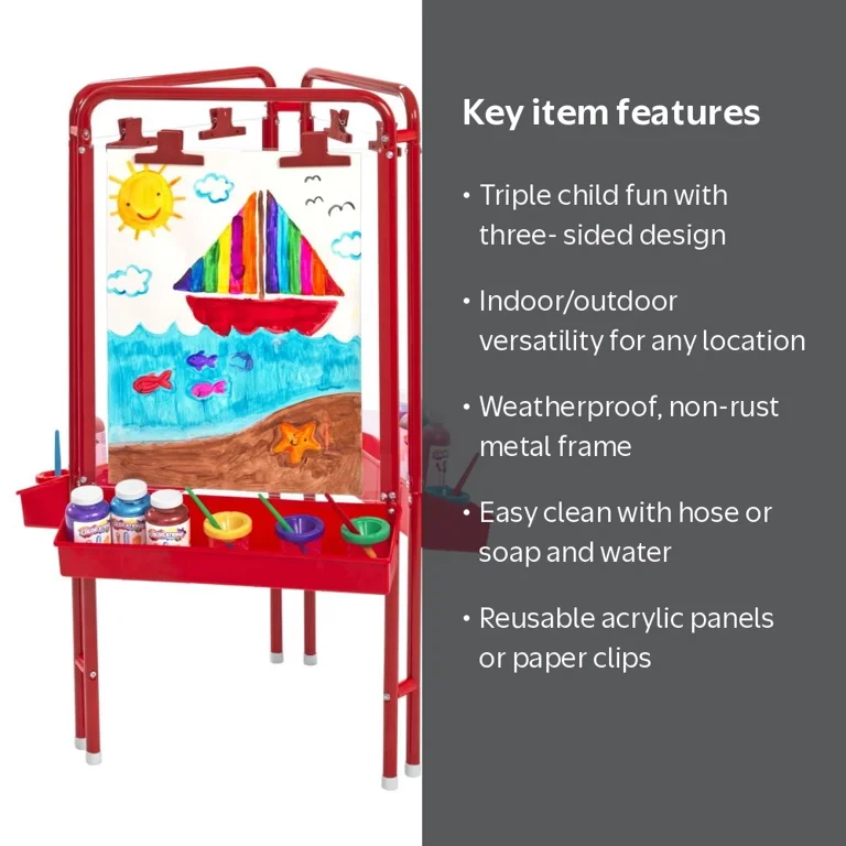 Colorations 3-Way Indoor/Outdoor Acrylic Panel Painting Easel