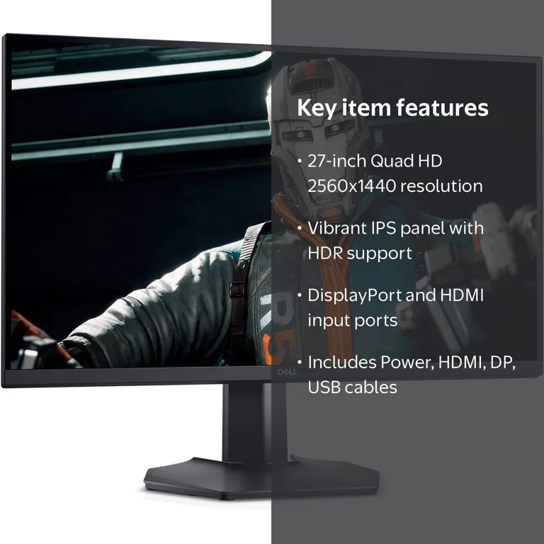 Dell S-Series 27-inch QHD 165Hz, HDMI, DP 1.2, FreeSync, G-Sync