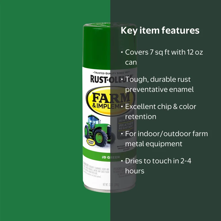 Rust-Oleum, Farm & Implement Spray Paint, RRK150, 12 oz - Walmart.com