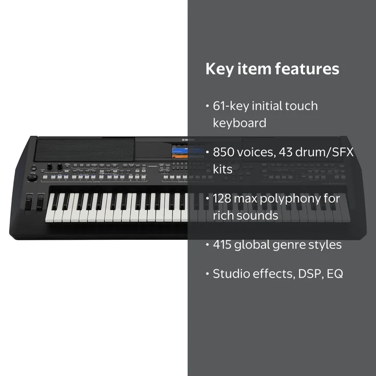 Yamaha PSR-SX600 61-Key Digital Piano Arranger Workstation with