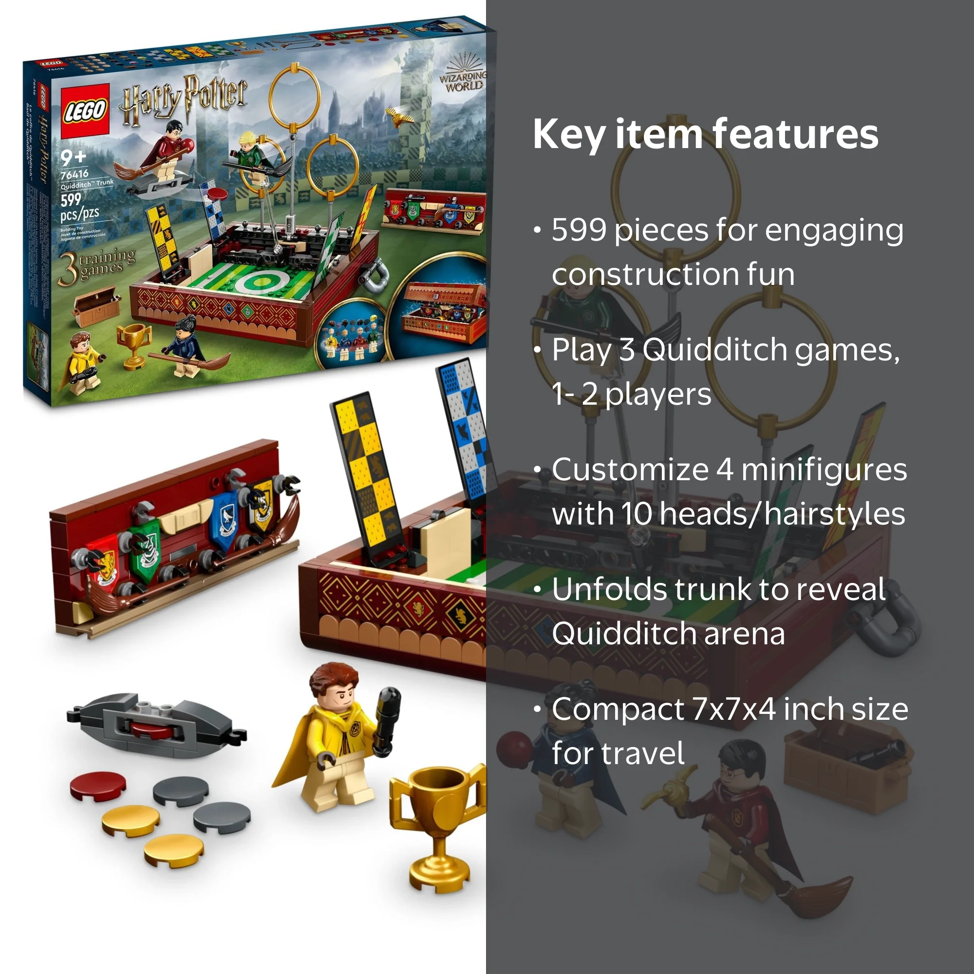LEGO Harry Potter Quidditch Trunk 76416; Hogwarts Toy Set for Kids