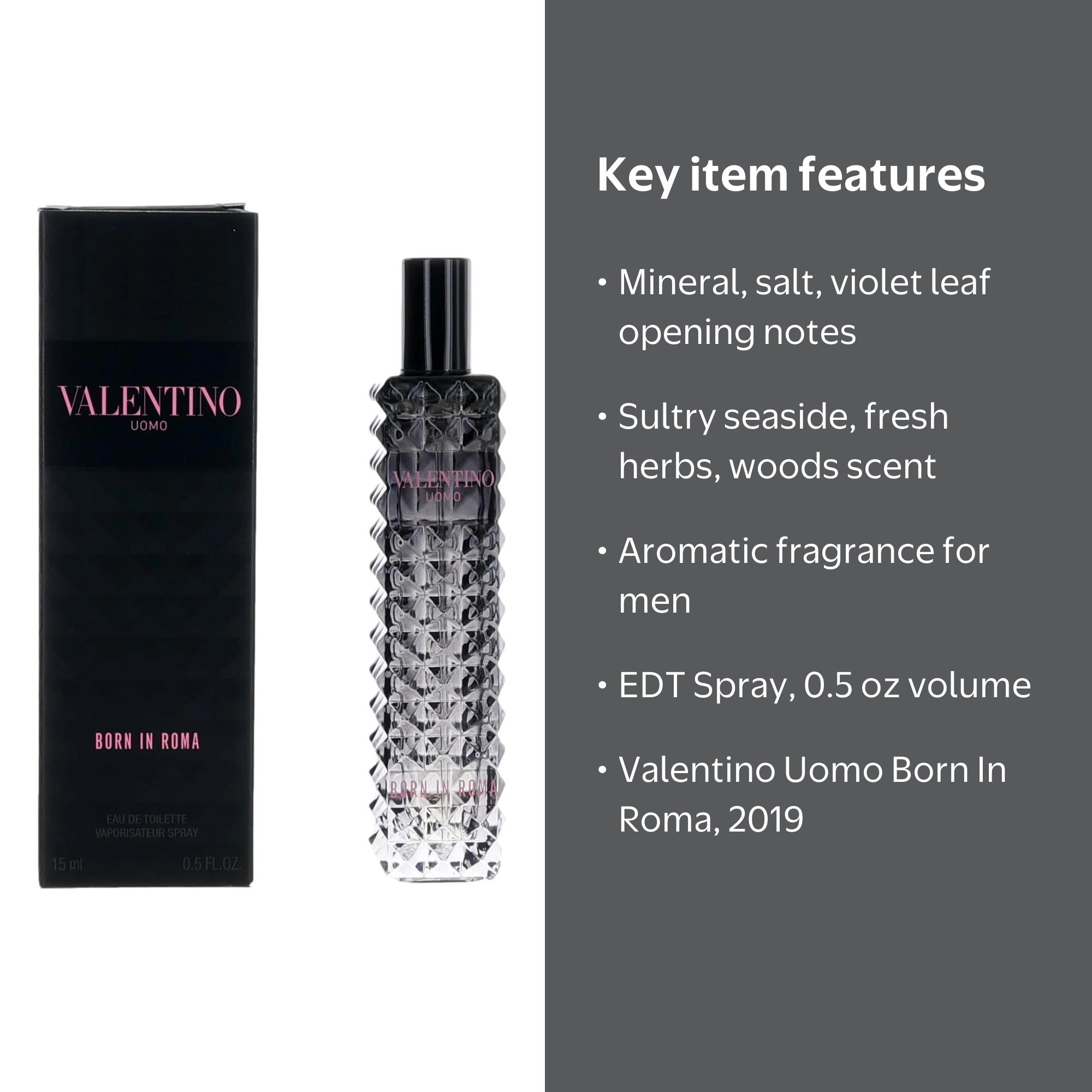 Valentino Uomo Born In Roma, 0.5 oz Eau de Toilette Spray