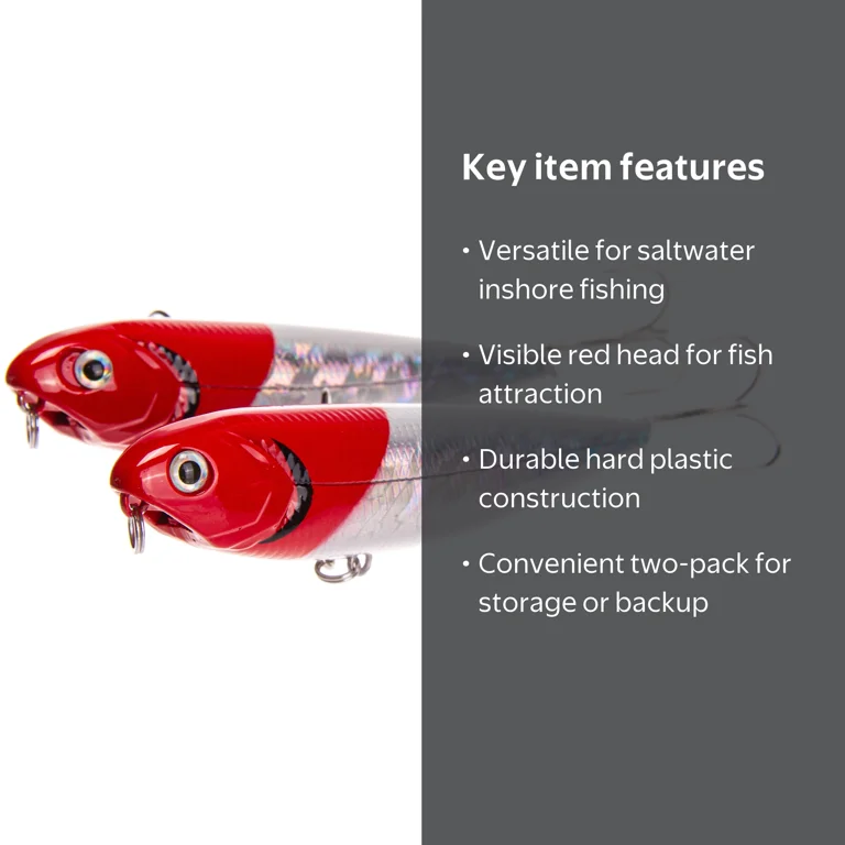 Ozark Trail Saltwater Inshore Walking Mullet Fishing Lures 2-Pack