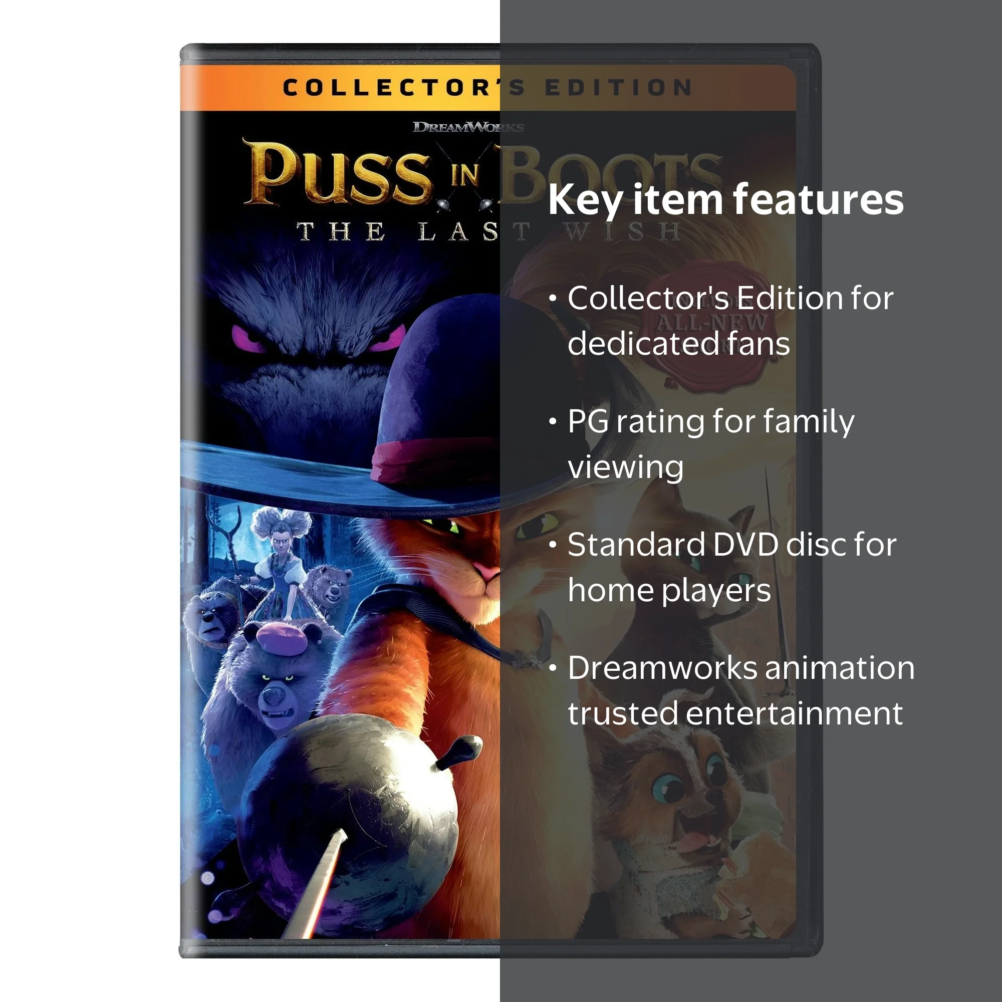 SDS, DVD, Puss in Boots The Last Wish Collector's Edition PG