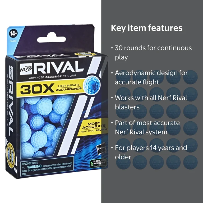 Nerf Rival 30 Accu-Rounds Refill Pack for Enhanced Battle