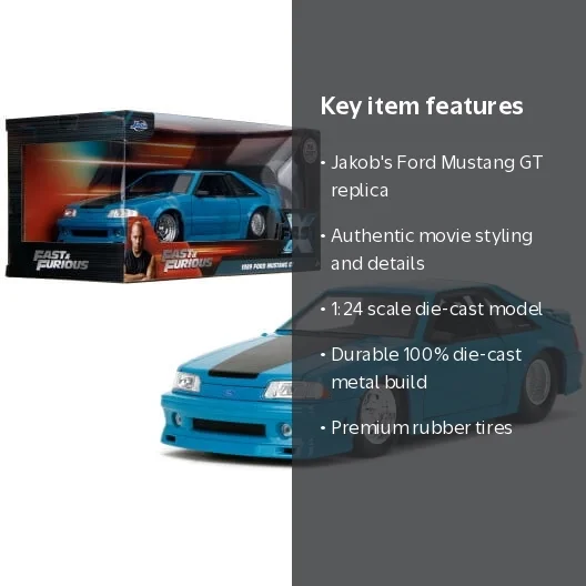 Jada Toys, 1:24 Fast & Furious X Jakob's Ford Mustang GT, Model 1