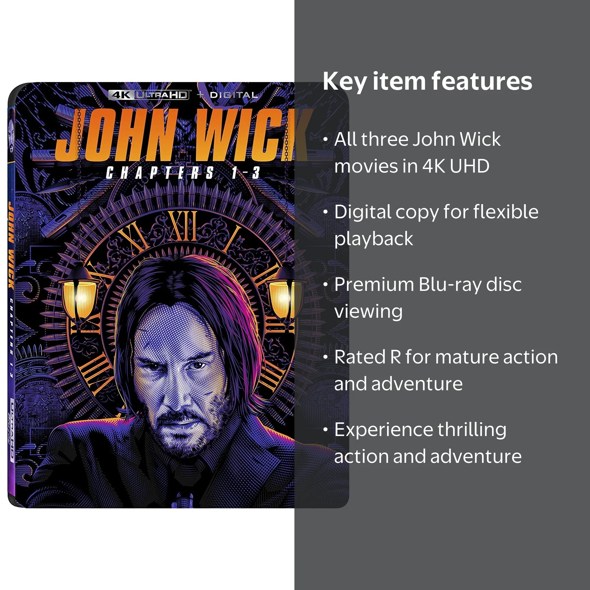 John Wick Collection: Chapters 1-3 (4K Ultra HD + Digital + Blu