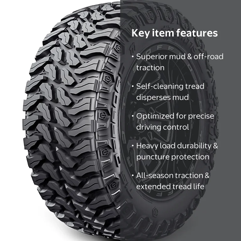 Hercules TIS Offroad TT1 3 Ply Sidewall 35X12.50R18 128Q F 12 Ply