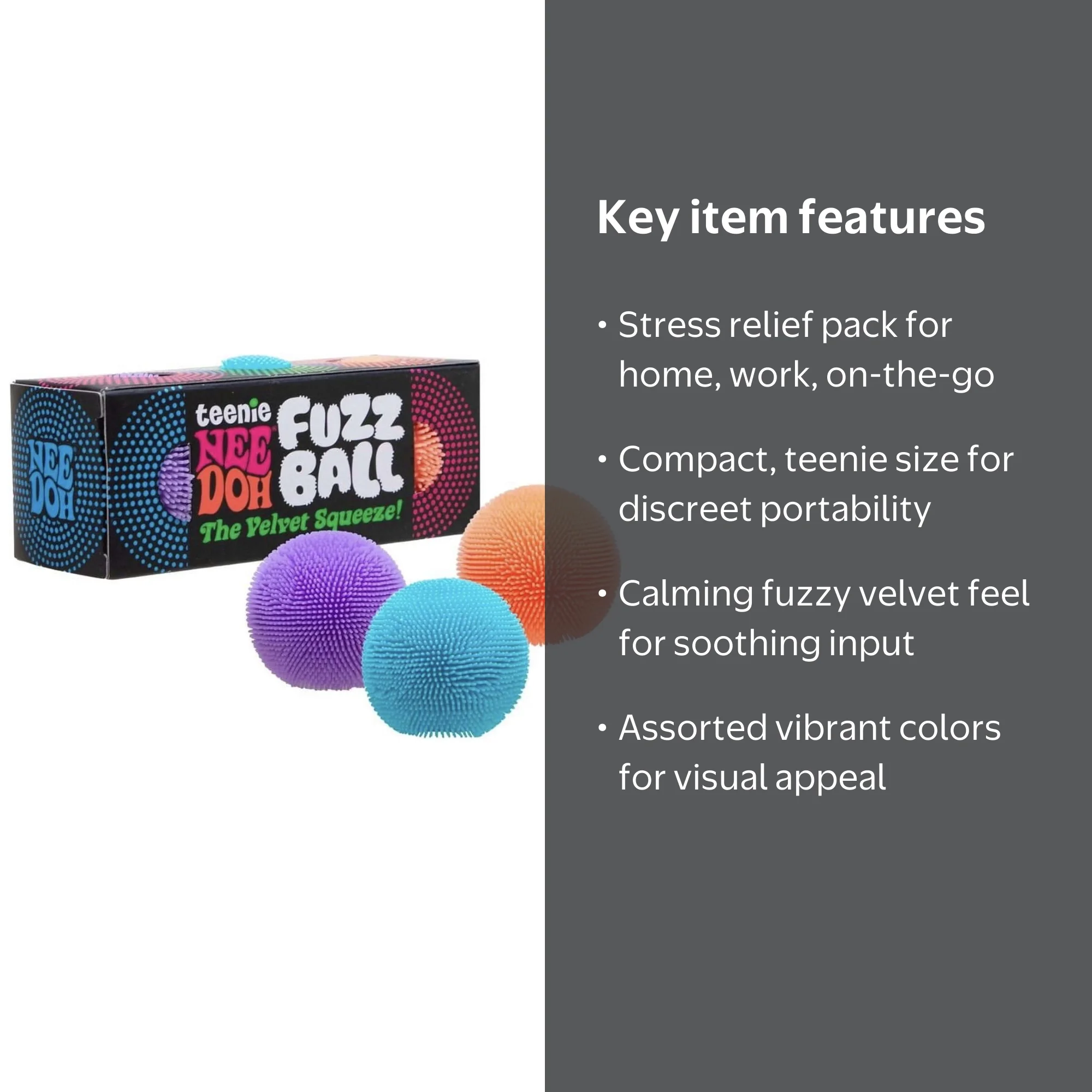 Needoh teenie fuzz ball stress relief ball - 3 pack - Walmart.com
