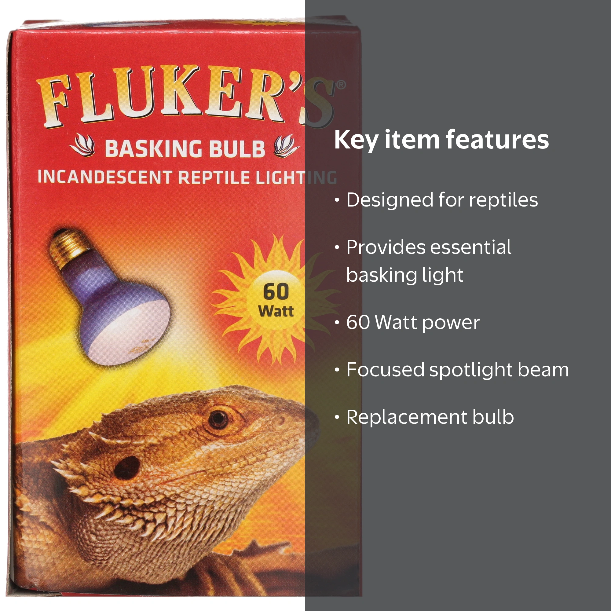 Fluker's, Reptile Basking Spotlight, 60 Watt, Heat Lamp - Walmart.com