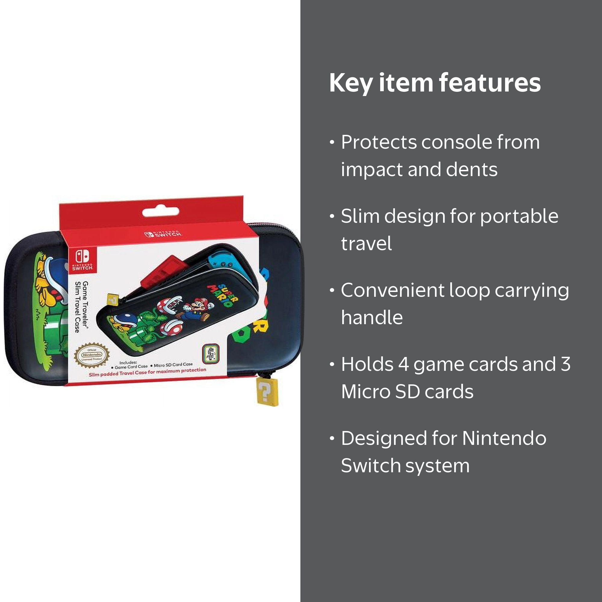 RDS Industries Nintendo Switch Video Game Traveler- Slim Travel