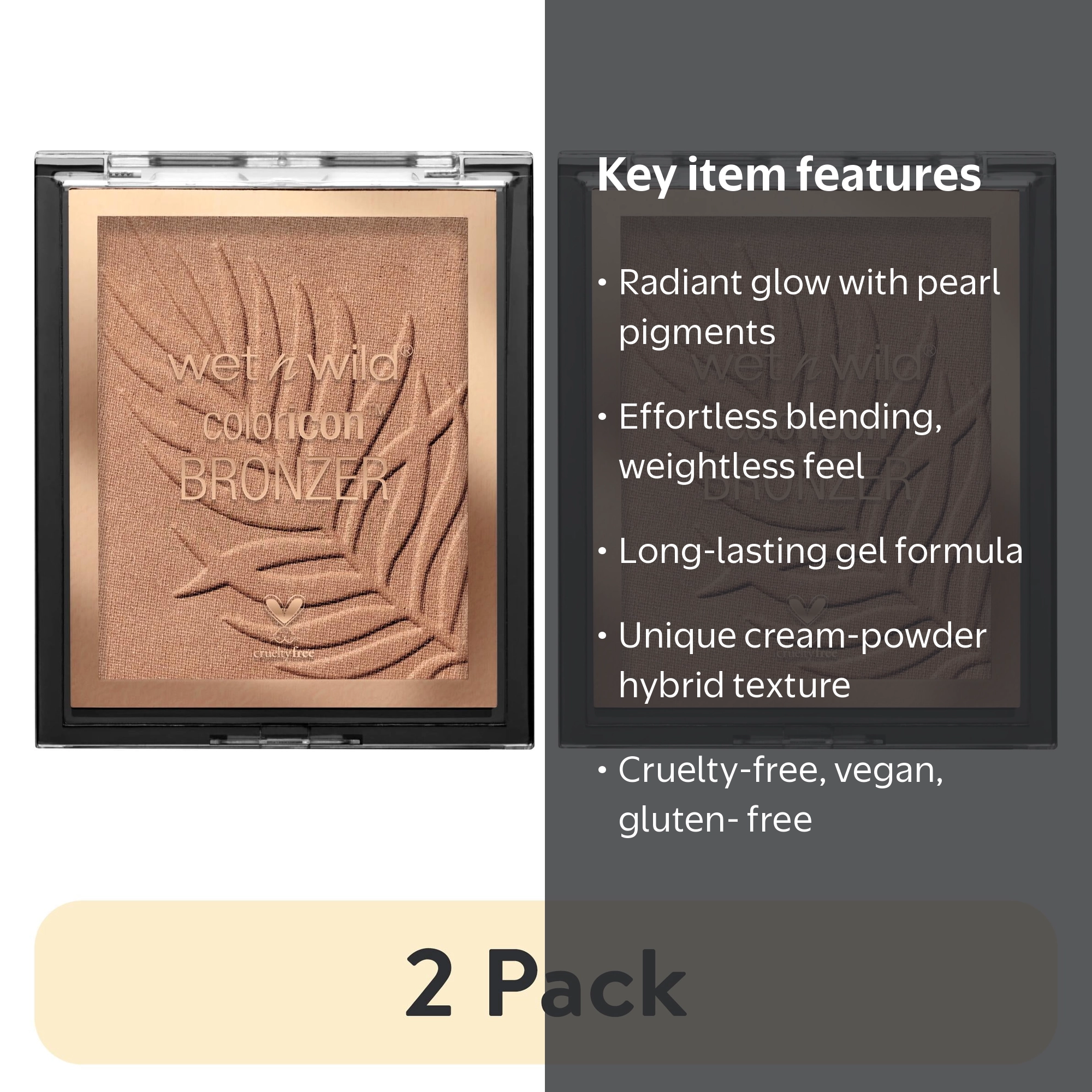 2 pack) Wet n Wild Color Icon Bronzer, Blendable Bronzing Makeup
