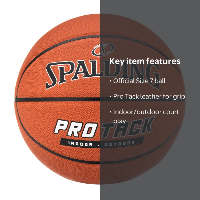 Spalding Pro Tack Composite Leather Basketball - Size 7, 29.5