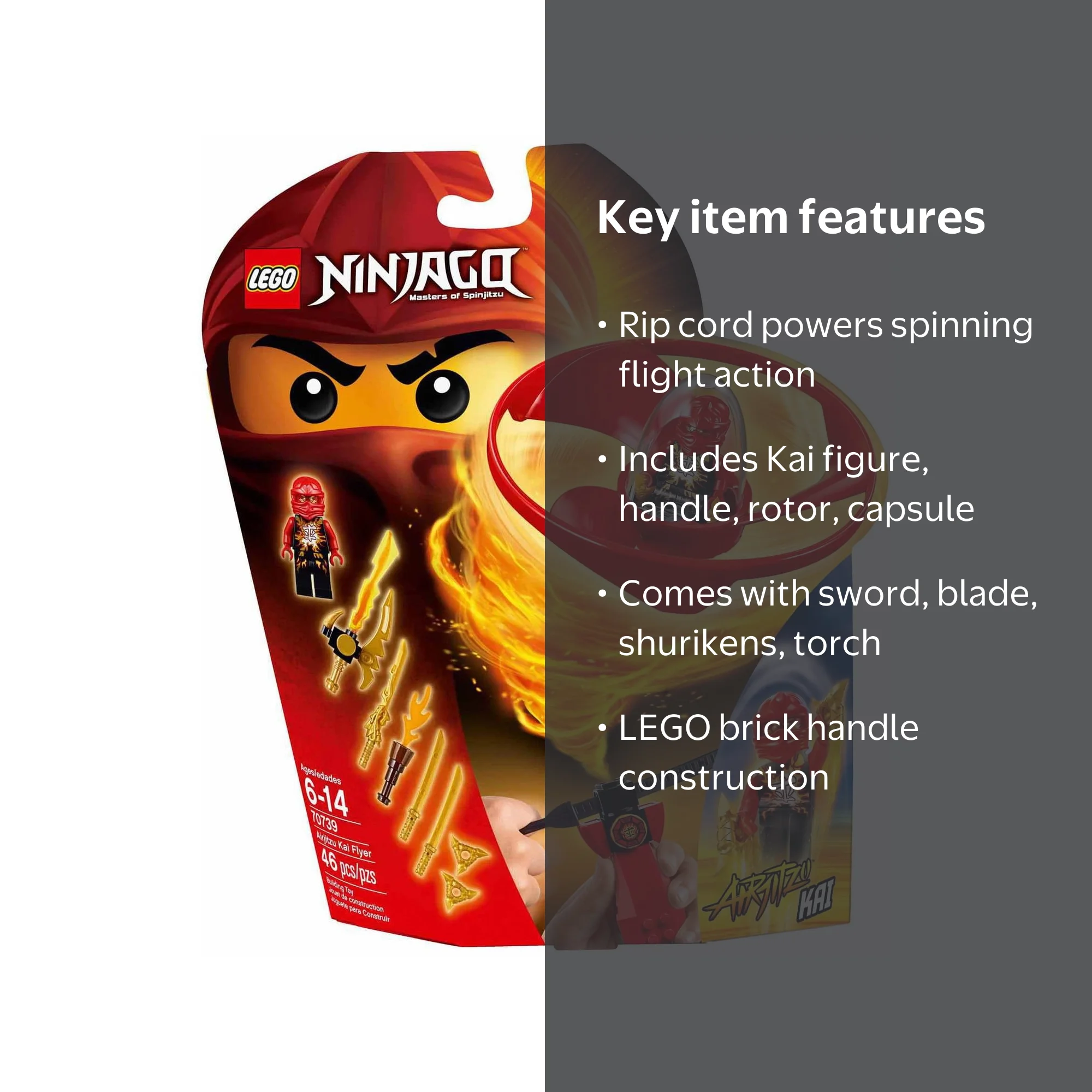 Ninjago Airjitzu Kai Flyer Set LEGO 70739 - Walmart.com