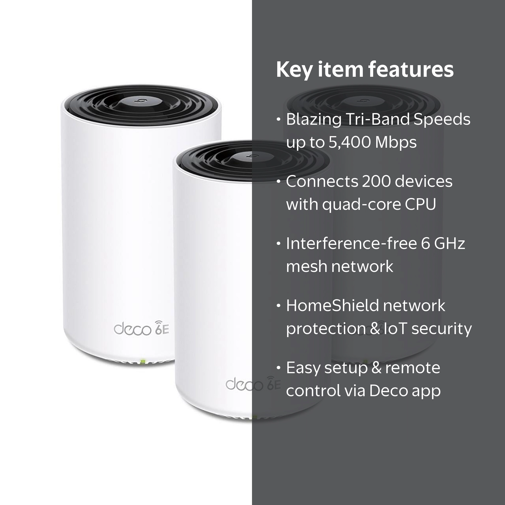 TP-Link Deco XE75 AXE5400 Tri-Band Mesh Wi-Fi 6E System, 3-Pack