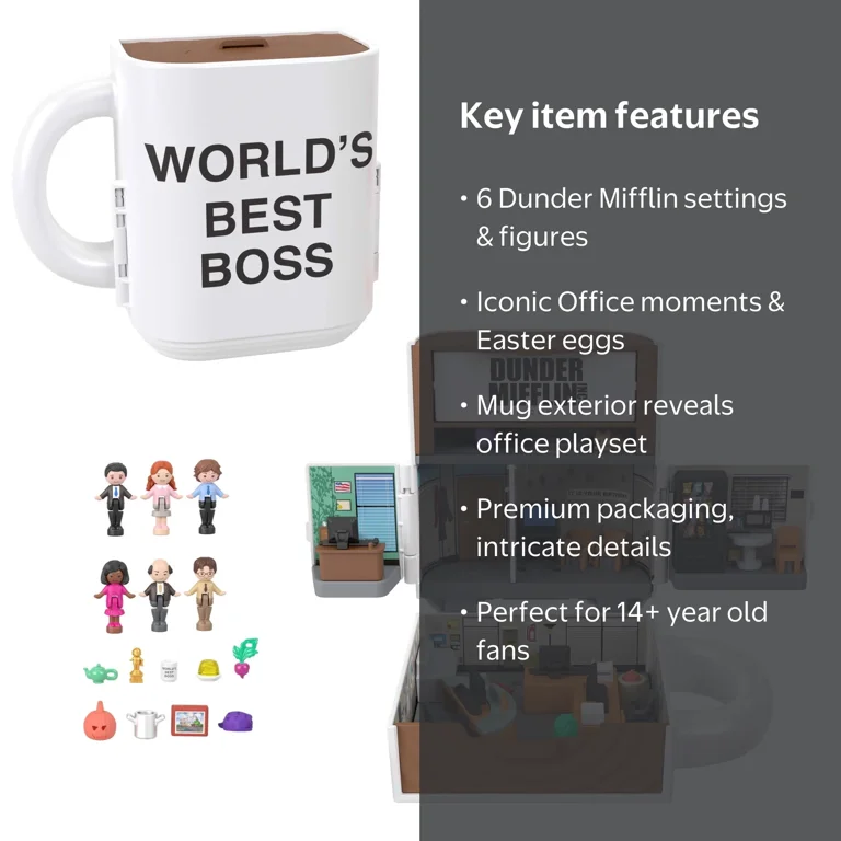 Polly Pocket x The Office Best Boss Mug Compact, Dunder Mifflin